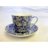Jumbo Cup and Saucer Made for Heron Cross Pottery. (Blue