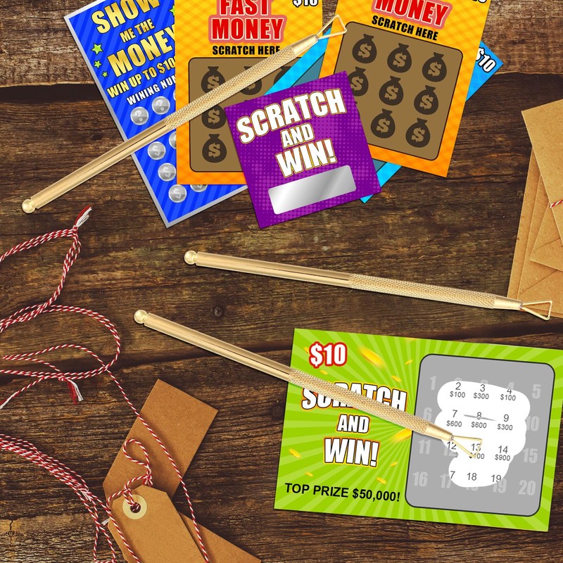 3pcs Lottery Ticket Scratcher Tool, Stainless Steel Scratch Off Tool