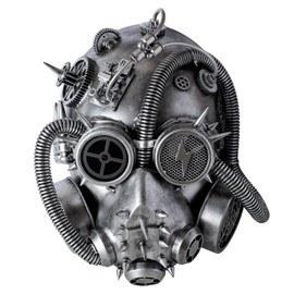 Paragon Star Steampunk Mask | Sci Fi Plague Dr | Cyberpunk | Robot | Cosplay (Silver)