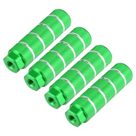 X AUTOHAUX Pack of 4 Rear Foot Pegs for BMX MTB Bicycles Suitable for 3/8 Inch Axles Green