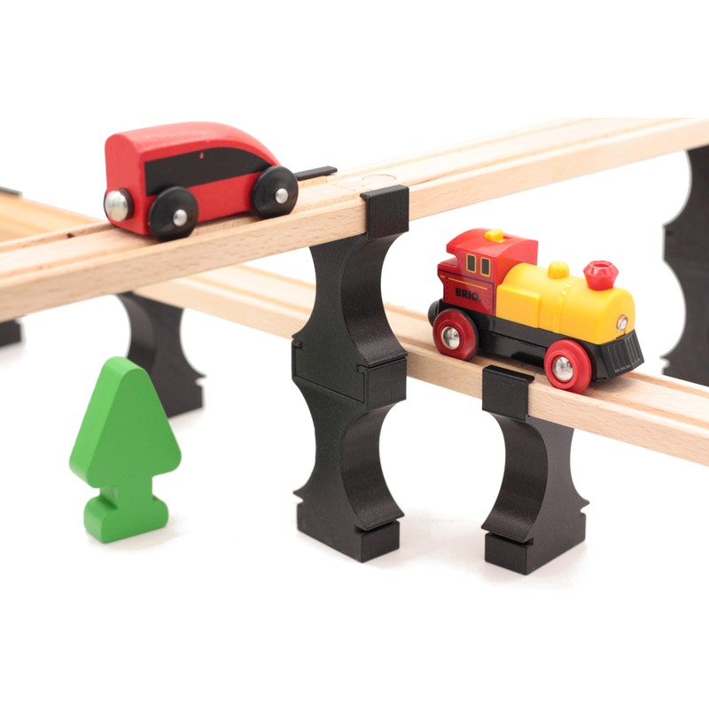 Locorico - 4 bridge stacks for wooden train (stackable)