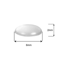 HAWORTHS Small Door Bumpers Self-Adhesive Clear Rubber Feet Tiny Hemispherical Bumpons 6mm (Dia) X 2mm (H) Thick 200 Pack…