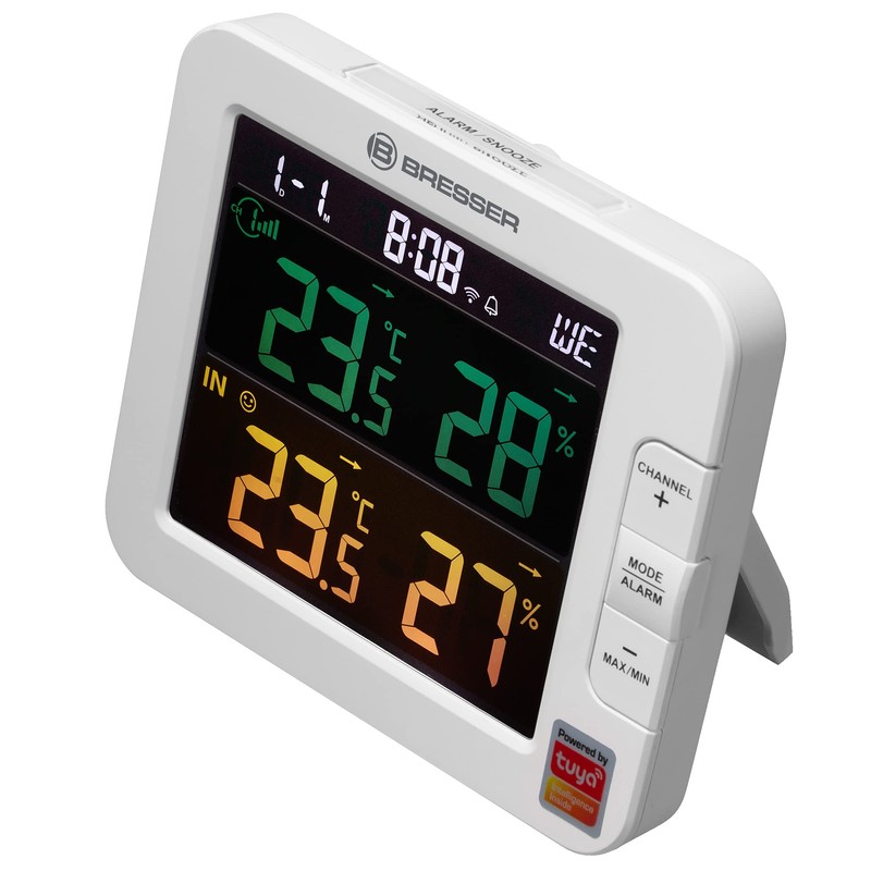 Bresser WiFi Smart Home 7-Channel Tuya Wireless Thermometer Hygrometer with
