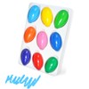 9-Colour Egg Shaped Crayons, Plam Grip Washable Paint Crayons for