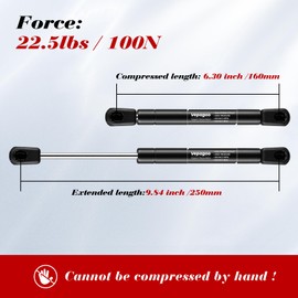 10 inch 22.5 Lb/100N Gas Shock Spring Strut for Cabinet Door Toy Tool Box Lid, Set of 2 Vepagoo