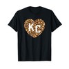 Heart KC Cheetah Leopard Pattern Brown Yellow Spots Heart Kc