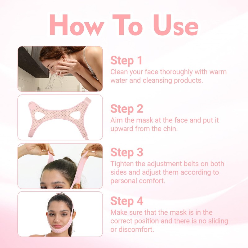 Pack of 2 Double Chin Mask, Full Breathing Chin Brace,