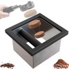 Knock Box Espresso, Embedded Bottomless Coffee Knock Box, Stainless Steel