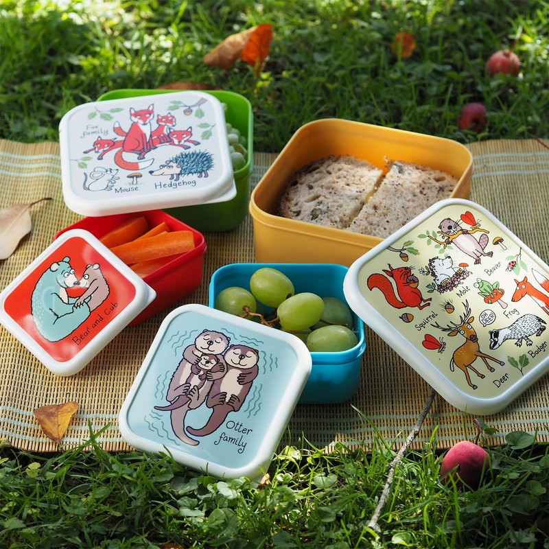 Tyrrell Katz Kids Snack Boxes with Woodland theme Print -