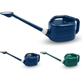 Watering Can for Indoor & Outdoor Plants, Plant Watering Can with Stainless Steel Shower Head, 1 Gallon Plastic Water Can for Garden, Flowers, Vegetable, Greenhouse (Dark Blue)