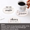 LotFancy Funny Coasters for Drinks Absorbent with Holder, 6PCS Ceramic