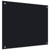 vidaXL Black Kitchen Backsplash Tempered Glass 27.6"x23.6" - Scratch Resistant