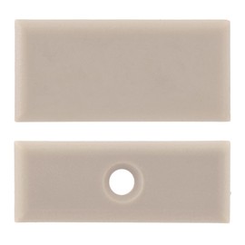 RecPro RV Pleated Shade Replacement End Cap Kit | 4-Pack (Top & Bottom) | Easy Snap-On Install | Available in Cappuccino, Cotton, and Black | Durable RV Interior Repair Parts (Cotton)