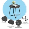 danpinera 2 Outdoor Side Tables with Flower Cut Outs, Weather
