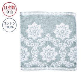 Nishikawa TT34503003 Imabari Hand Towel, 13.4 x 13.8 inches (34 x 35 cm), Washable, 100% Cotton, Fluffy, Soft, Made in Japan, Green
