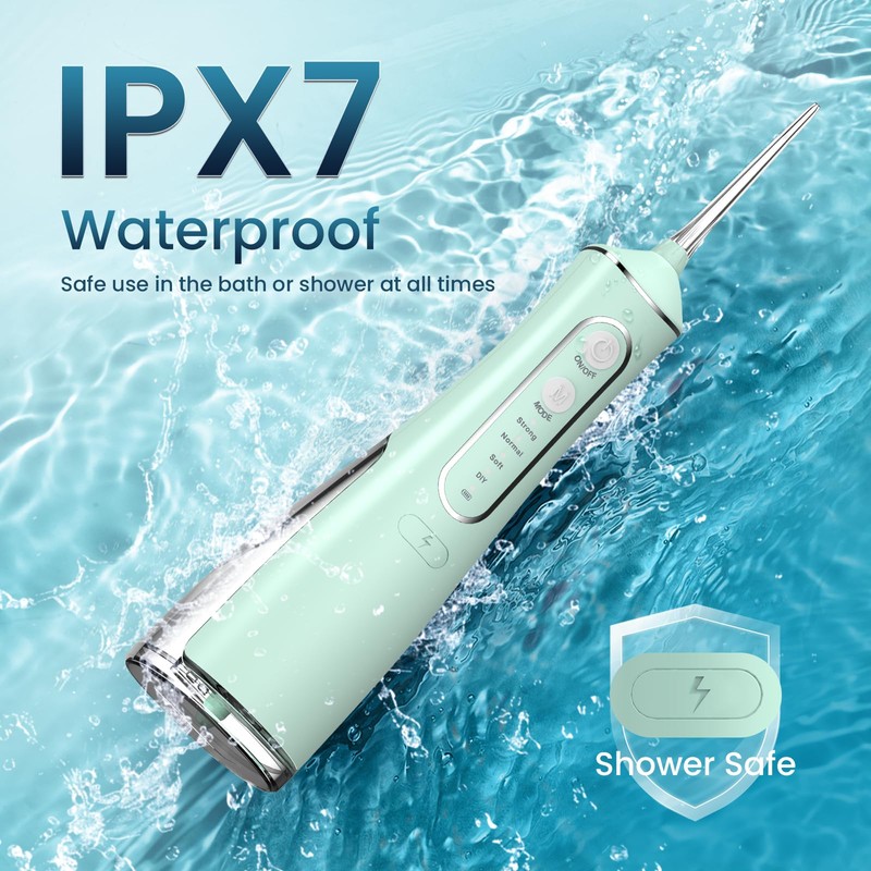 Water Flosser for Teeth Cleaning, 300ML Portable Cordless Oral Irrigator
