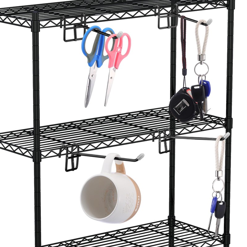 MorningRo 8 Pcs Accessory Hooks for Wire Shelving with Rubber