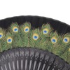 INNOLIFE Peacock Chinese/Japanese Hand Folding Fan Bamboo Carved Frame Silk