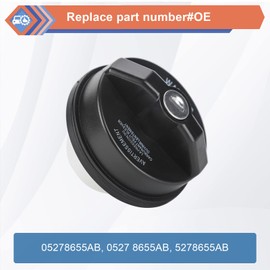 ZONFANT Locking Gas Cap W/2 Keys, Gas Lock Fuel Cap Compatible with Chrysler Chevy Fiat Ford INFINITI Jeep Mitsubishi Ram Vehicle, Replace # 05278655AB, 5278655AB