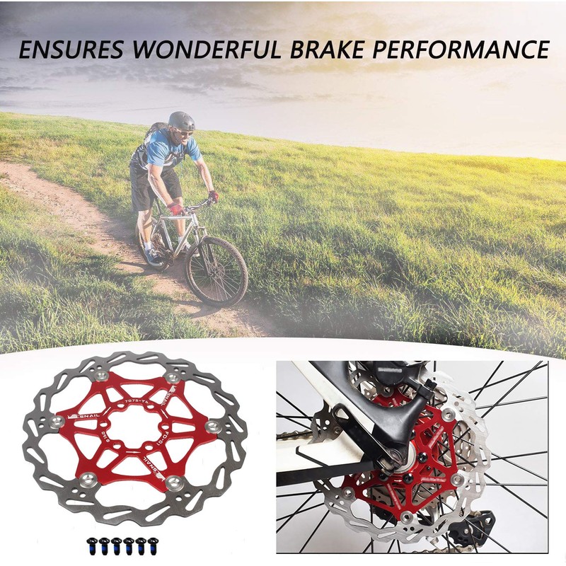 Newgoal Bicycle Disc Brake Disc, 180mm Bicycle Brake Disc Mountain