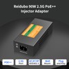 2.5Gb PoE Injector Adapter 90W, IEEE 802.3bt/at/af Compliant, Converts Non-PoE