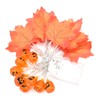 LED String Light Autumn Pumpkin Red Maple Leaves String Light