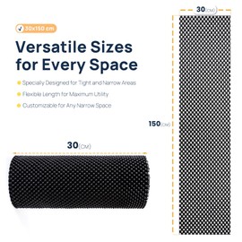 MAIYADUO 150x30 cm Multipurpose Non Slip Mat, Anti Slip Rug Underlay, Thick Rug Gripper, Used on Laminate, Wooden, Tile Floors, for Home, Office, Car, Drawer Liners