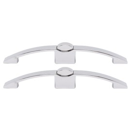 Focket Push Button Lock Locks, 2 Pieces RV Cabinet Door Push Lock with Handle, Keyless RV Cabinet Lock for RV Yachts (160 mm Hole Spacing (Chrome))