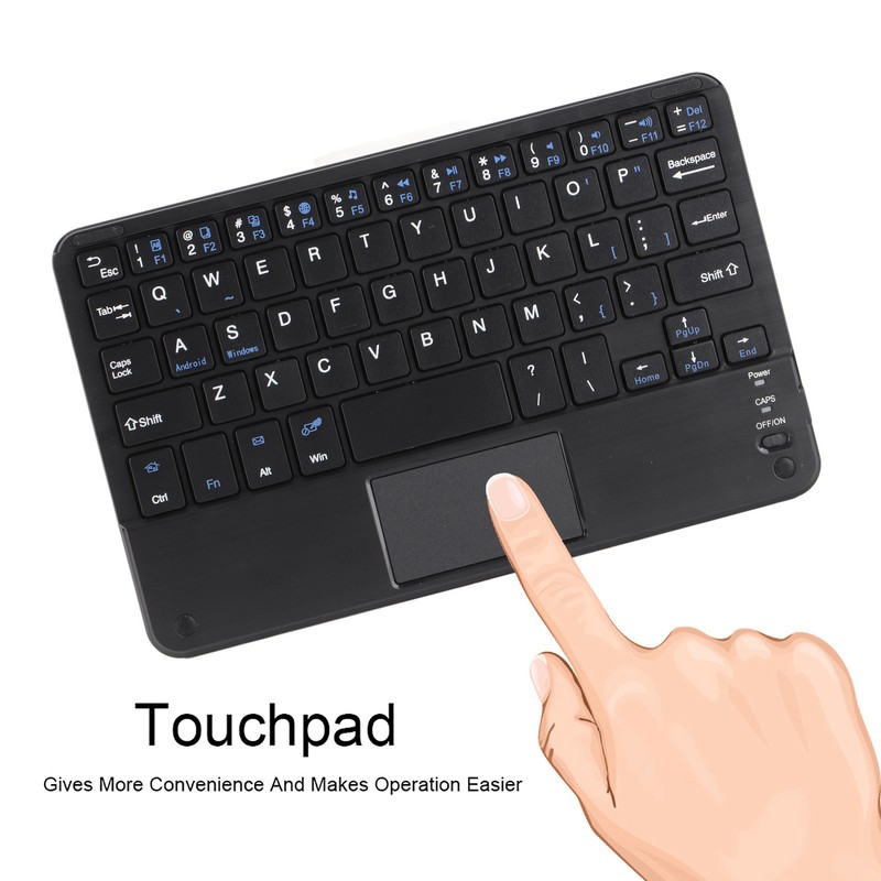 7 Inch Wireless Ultra Slim Touchpad Scissors Feet Design for