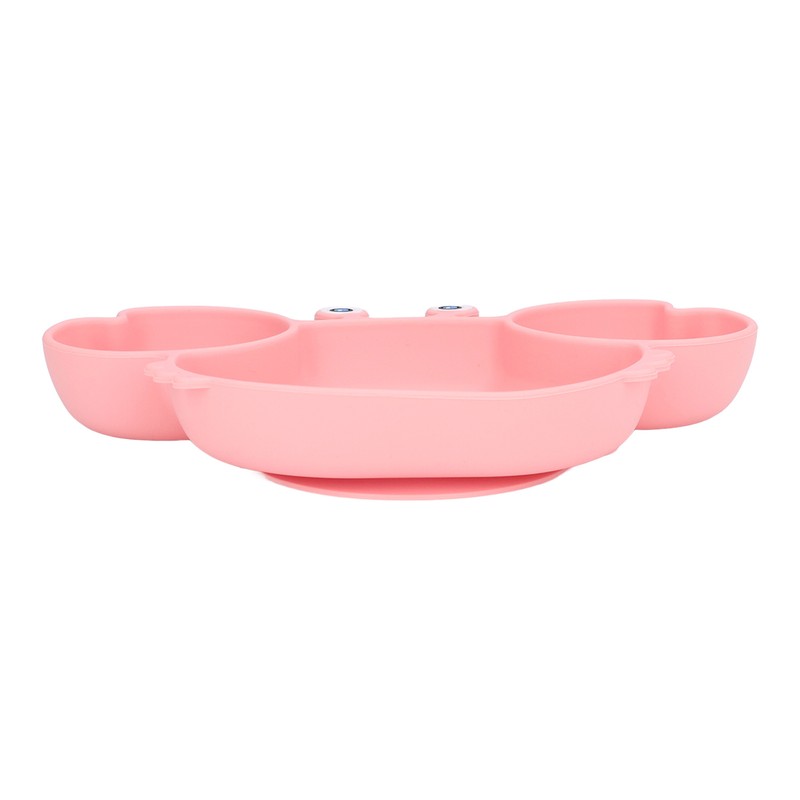 3pcs Toddler Divided Plate Set Silicone Baby Suction Plate Anti