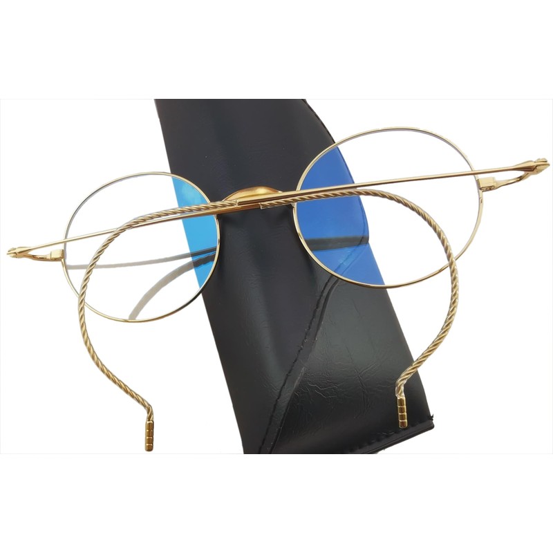 Circleperson Pure Titanium Eyeglasses Vintage round Cable temple Light Weight