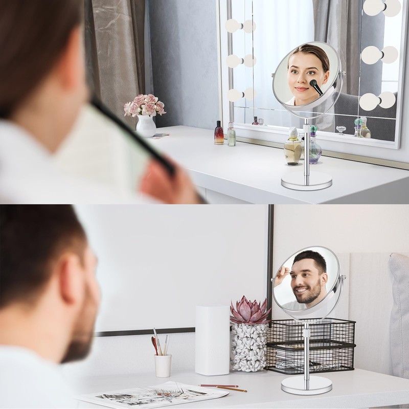 Nicesail 19 Inch Tall Makeup Mirror with 10X Magnification, Make