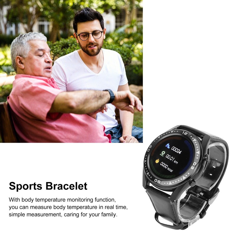 Intelligent Watch Simple Stylish Black Body Temperature Monitoring Multifunctional Call