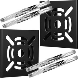 Gavit Security Camera Mounting Bracket, Pole Housing Stand, Surveillance Camera, Cylinder, Square Column, Outdoor, No Drilling Required, Stainless Steel Band, 7.9 inches (20 cm), Set of 2 (Black, 2 x