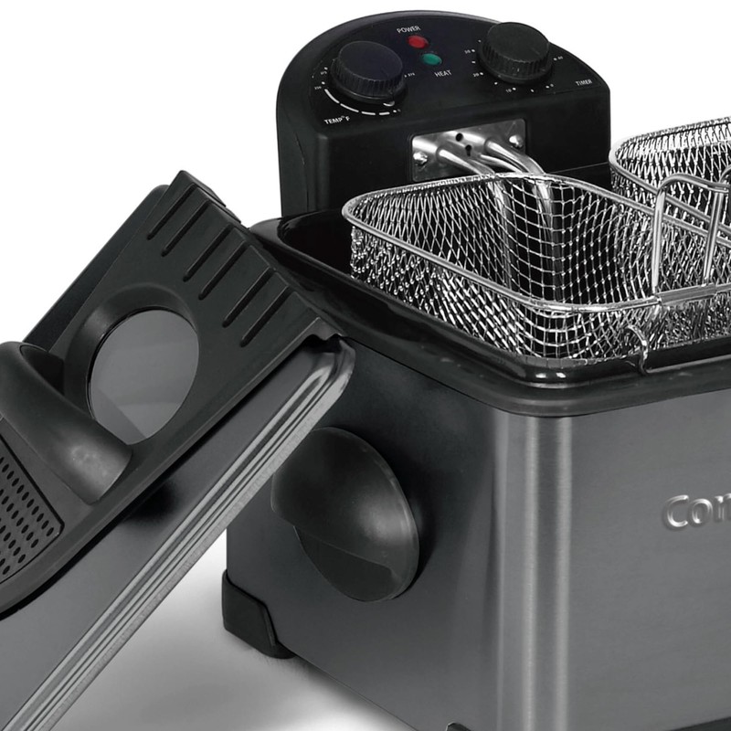 Complete Cuisine 4 Liter Electric Deep Fryer with 3 Fryer