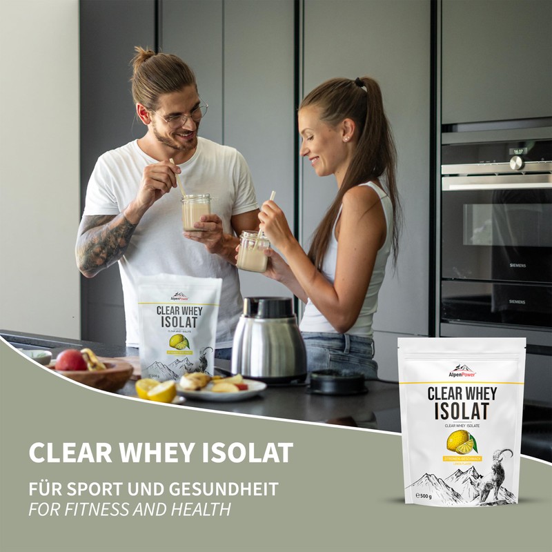 AlpenPower Clear Whey Isolate Lemon 500 g - Clear, Refreshingly