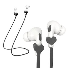 Claiol Magnetic Anti-Lost Straps for AirPods, 2 Pcs Soft Silicone Sports Lanyard Compatible with Airpods 3rd 2nd Generation Pro 3 2 1 Bose JBL Beats. (Black)