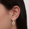 GAVU Gold Four Leaf Clover Heart Earrings 925 Sterling Silver