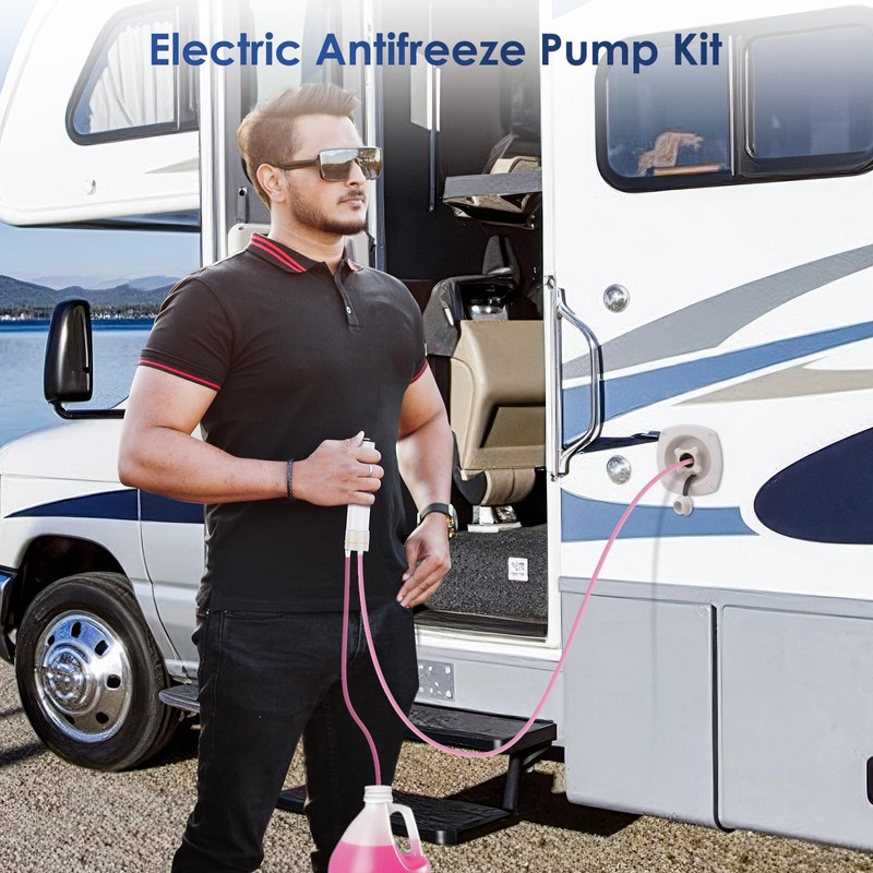 RV Electric Antifreeze Pump Kit, RV Antifreeze Accessories, Self-Priming Water