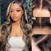 eddfine Ombre Glueless Wigs Human Hair Pre Plucked Pre Cut
