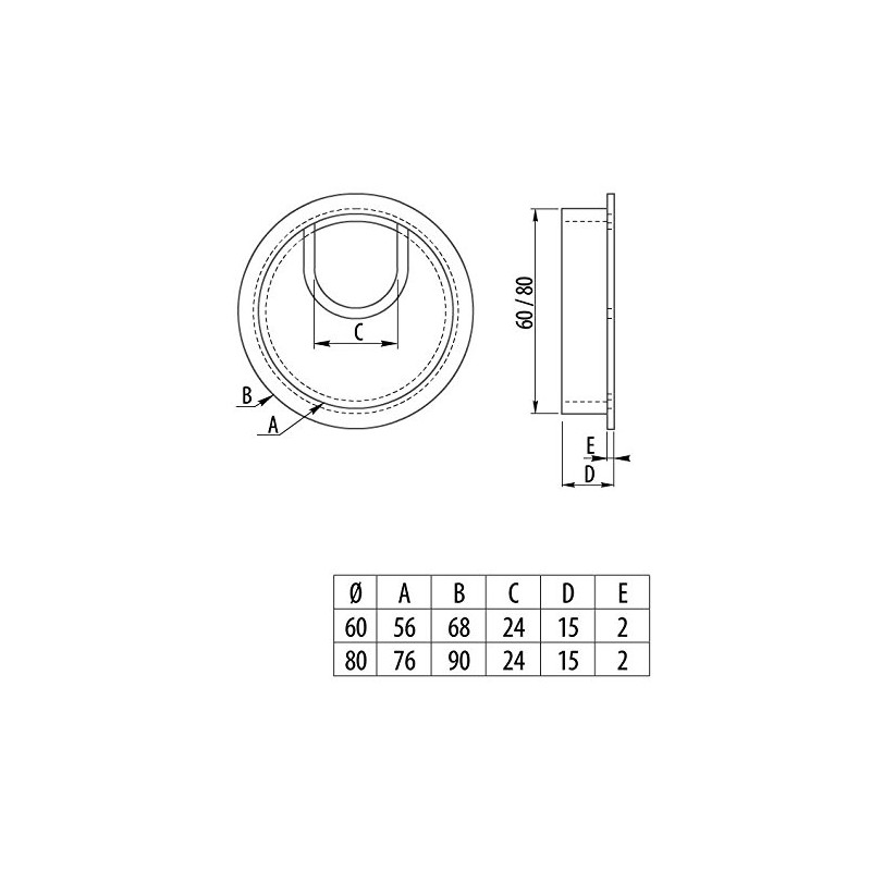 80mm Computer Metal Grommet Desk Table Cable Tidy Wire Cover