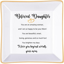 PUDDING CABIN Mothers Day Gifts for Daughter from Mom, Ring Dish Daughter Gifts from Mom, Gifts for Daughter Birthday Mother's Day Valentines Christmas, Daughter Adult Gifts
