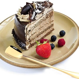 Set of 6 Latte Macchiato Spoons, Long Ice Cream Spoons Made of Stainless Steel, 18.7 cm Dessert Spoon, Teaspoon, Coffee Spoon for Cocktail Coffee Tea Milkshake Ice Cream Sundae Dessert