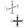 Meter Box Key Gas Key, 2-Piece 4-Way Multi-Functional Utilities Key