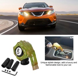Majatou Gear Shift Knob, Car Gear Shift Knob Head Lever Shifter Car Gear Shift Shifter Knob Stick,Skeleton Hand Skull 8 Balls Car Manual Gear Shift Knob Lever Shifter Universal, normal, popular