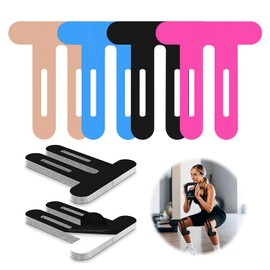 8 Stück Precut Kinesiotapes Knie, vorgeschnitten Kinesiologie Tape Sport Tapes Kinesiotape, funktionelle Kniebandagen (je zwei Stück pro Farbe: blau, hautfarben, schwarz und rosa)