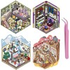 Bifarde 4 Sets DIY 3D Mini House Scenes Stickers with