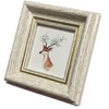AMHOME 3.5x3.5 Picture Frame White (Cream Color) Square Photo Frame