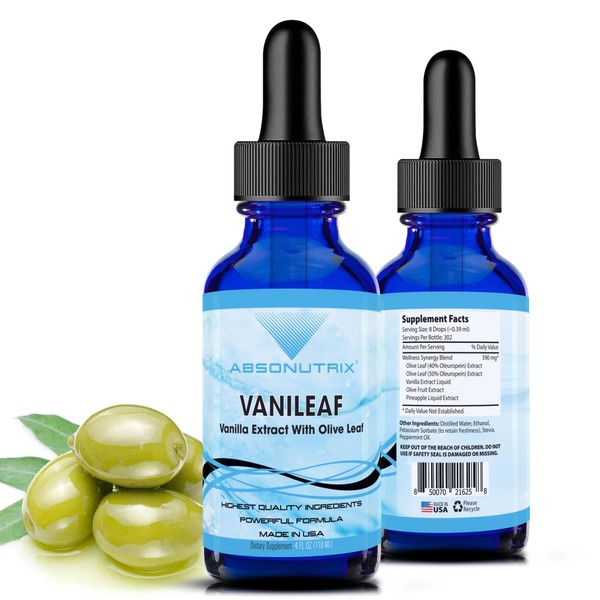 Absonutrix VaniLeaf, 390 mg, 4 FL OZ Liquid, 302 Servings,