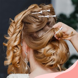 50 Stück EnteBill Haarspangen Silber Haarclips 5,5 cm Haarklemmen Friseur Alligator Clips Metall Haarspangen für Haarklammern Damen Spangen Friseursalon Mädchen Haarstyling DIY